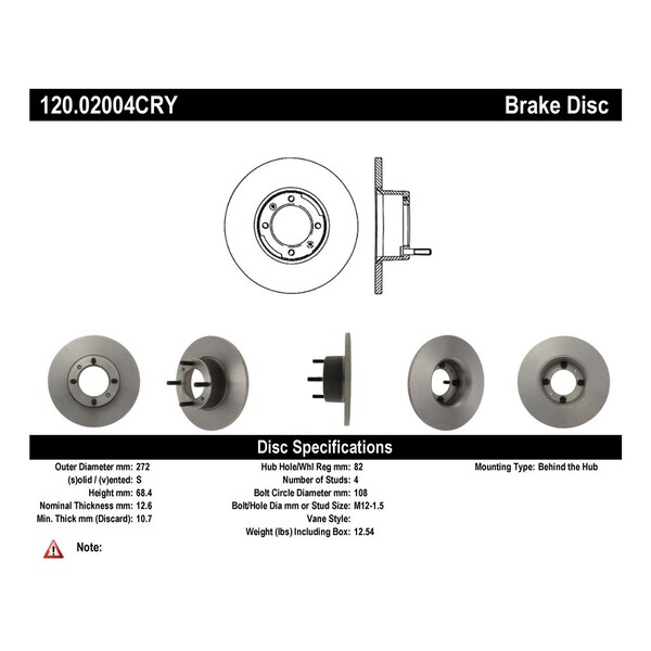 Premium Brake Rotor,120.02004